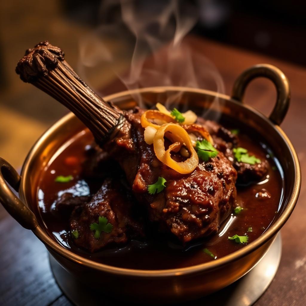 Slow-cooked lamb shank curry