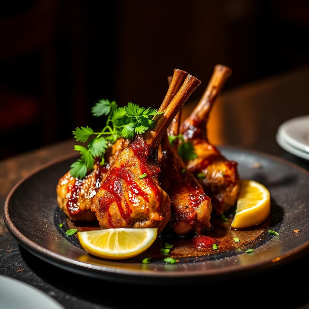 Tandoori lamb chops starter